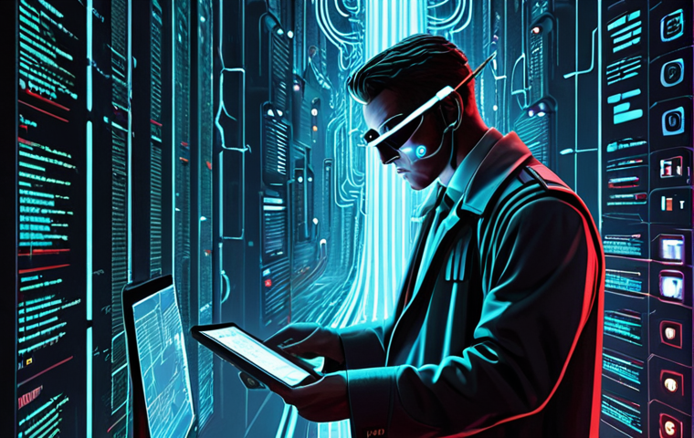 **Prompt:** A futuristic digital detective, depicted as an abstract AI entity with glowing neural pathways and data streams, vigilantly scanning a cascade of incoming emails and messages. Subtle visual cues of suspicious data (red or corrupted pixels) are being neutralized by the AI's protective algorithms, forming a translucent shield around the digital information flow. The ambiance is one of sophisticated, ever-present security.
* **Style:** Cyberpunk, Sci-Fi, Data Visualization, Digital Art.