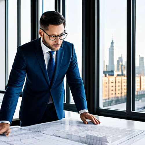 Home 11 Modern Office Scene**
"A professional architect, fully clothed in a modest, tailored suit, reviewing blueprints in a brightly lit, modern office. Large windows overlook a cityscape. Perfect anatomy, correct proportions, well-formed hands, proper finger count, natural pose. Safe for work, appropriate content, professional photography, high quality, clean background."
**